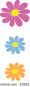 vector de las flores coloridas