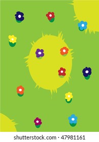Vector colorful flowers background.