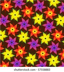 Vector colorful flowers background.