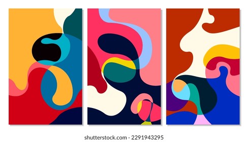 Vector colorful fluid abstract background for summer banner 