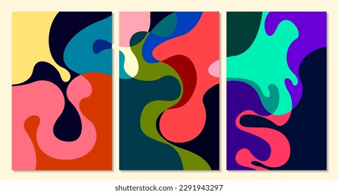 Vector colorful fluid abstract background for summer banner 