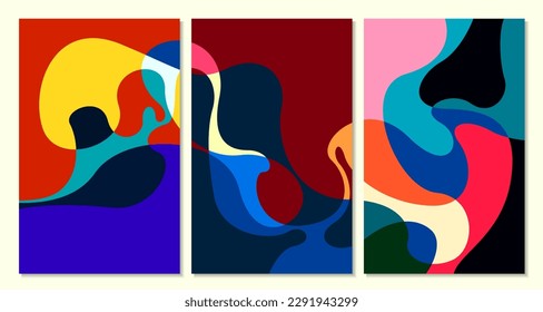 Vector colorful fluid abstract background for summer banner 
