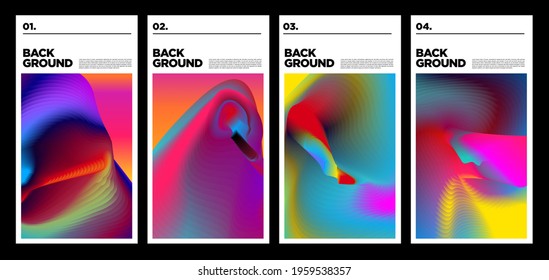 Vector colorful fluid abstract rainbow background for poster