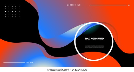 Vector colorful fluid and liquid gradient pattern background for banner, poster, backdrop, digital landing page.
