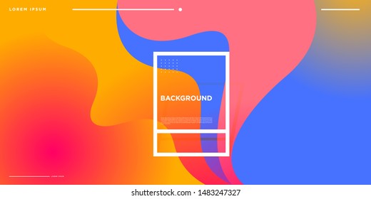 Vector colorful fluid and liquid gradient pattern background for banner, poster, backdrop, digital landing page.
