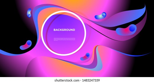 Vector colorful fluid and liquid gradient pattern background for banner, poster, backdrop, digital landing page.
