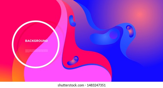 Vector colorful fluid and liquid gradient pattern background for banner, poster, backdrop, digital landing page.
