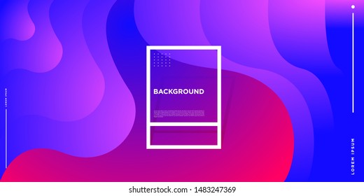 Vector colorful fluid and liquid gradient pattern background for banner, poster, backdrop, digital landing page.
