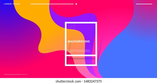 Vector colorful fluid and liquid gradient pattern background for banner, poster, backdrop, digital landing page.
