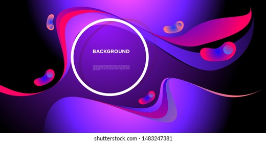 Vector colorful fluid and liquid gradient pattern background for banner, poster, backdrop, digital landing page.
