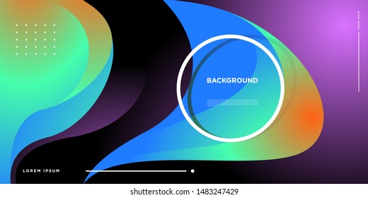 Vector colorful fluid and liquid gradient pattern background for banner, poster, backdrop, digital landing page.
