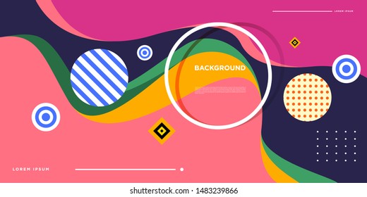 Vector colorful fluid and liquid pattern background for banner, backdrop, poster, fabric printed, and digital.