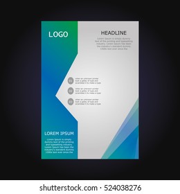 vector colorful flyer brochure design template