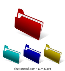 Vector colorful folders