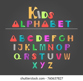 Vector of colorful font and alphabet.