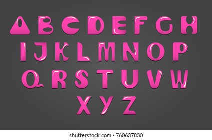 Vector of colorful font and alphabet.