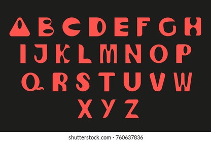 Vector of colorful font and alphabet.