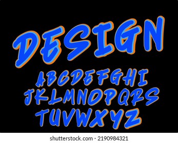 Fuente de color vectorial. Perfecto Para Afiches, Promociones, Impresión De Camisetas.