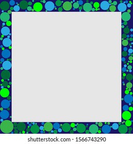 Vector colorful frame with circles