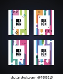 vector colorful frame  for design business cards, invitations, gift cards, flyers and brochures