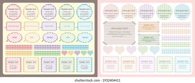 Vector colorful frame image set