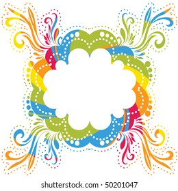  vector colorful frame with ornaments