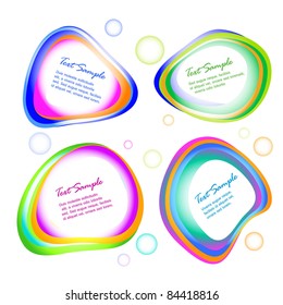 vector colorful frame set