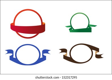 Vector colorful frames set