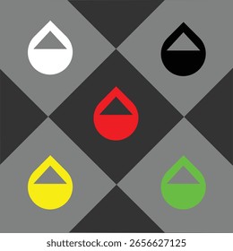 Vector colorido menú de activos del juego.