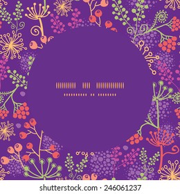 Vector colorful garden plants frame seamless pattern background