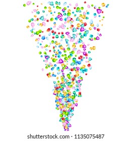 Vector colorful gem stones background element in flat style