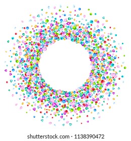 Vector colorful gem stones background element in flat style