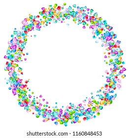 Vector colorful gem stones background element in flat style