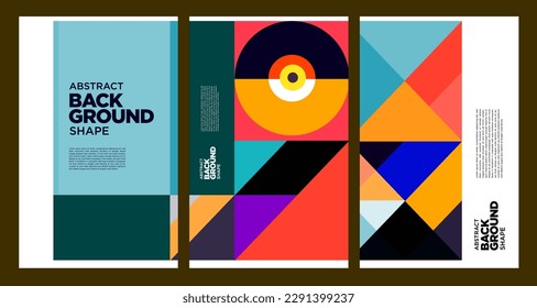 Vector colorful geometric abstract background for summer banner 