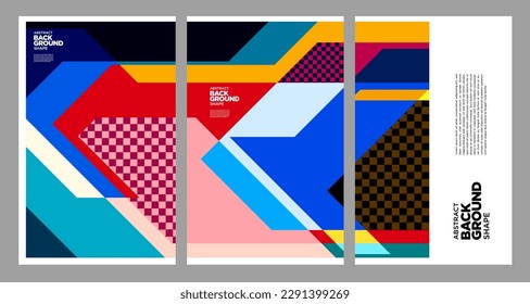 Vector colorful geometric abstract background for summer banner 