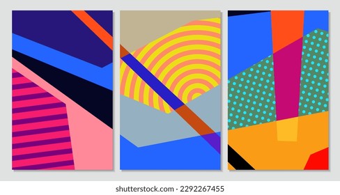 Vector colorful geometric abstract background for summer banner 