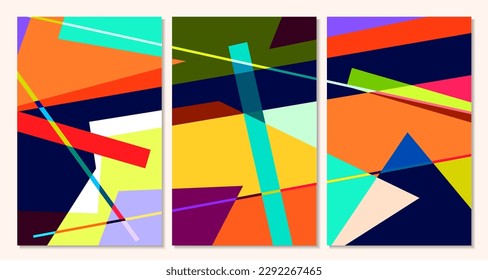 Vector colorful geometric abstract background for summer banner 