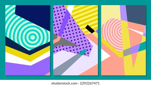 Vector colorful geometric abstract background for summer banner 