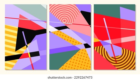 Vector colorful geometric abstract background for summer banner 