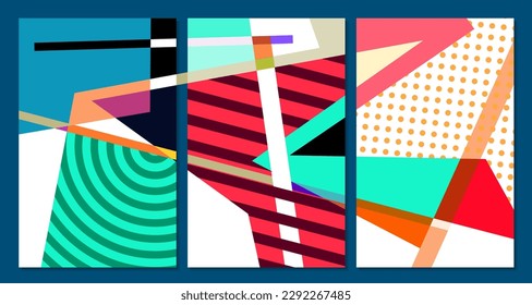 Vector colorful geometric abstract background for summer banner 
