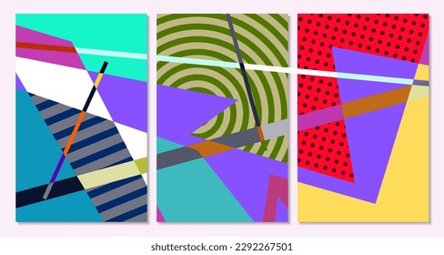Vector colorful geometric abstract background for summer banner 