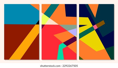 Vector colorful geometric abstract background for summer banner 