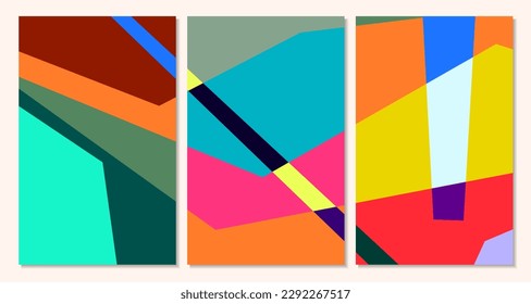 Vector colorful geometric abstract background for summer banner 