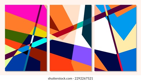 Vektorbunter, geometrischer abstrakter Hintergrund für Sommerbanner 