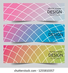 Vector colorful geometric. Abstract swoosh background. Abstract corporate business banner web template, horizontal advertising business banner layout template flat design set.