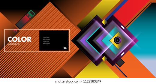 Vector colorful geometric background. Dynamic shapes layout composition for banner and poster in Eps10.