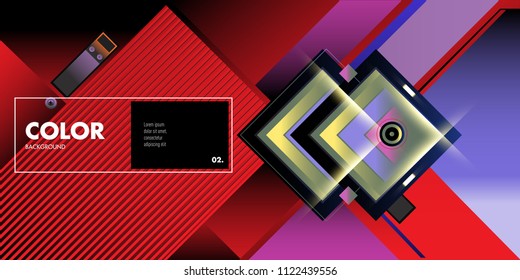 Vector colorful geometric background. Dynamic shapes layout composition for banner and poster in Eps10.