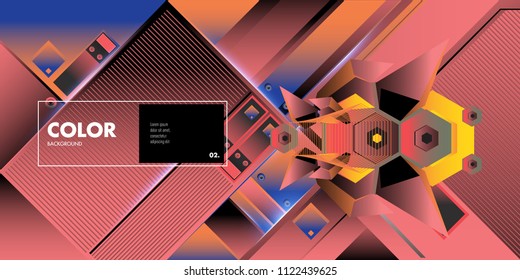 Vector colorful geometric background. Dynamic shapes layout composition for banner and poster in Eps10.