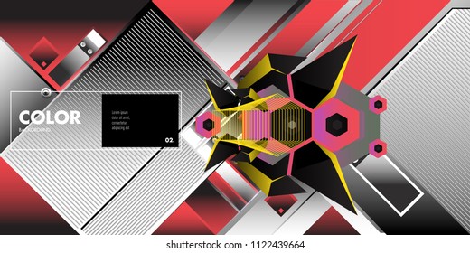 Vector colorful geometric background. Dynamic shapes layout composition for banner and poster in Eps10.