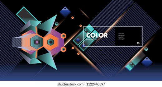 Vector colorful geometric background. Dynamic shapes layout composition for banner and poster in Eps10.